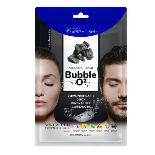 Máscara Facial Superfood Bubble O² Carvão Ativado - Smart GR