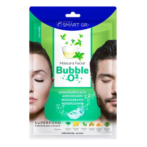 Máscara Facial Superfood Bubble O² Chá Verde - Smart GR