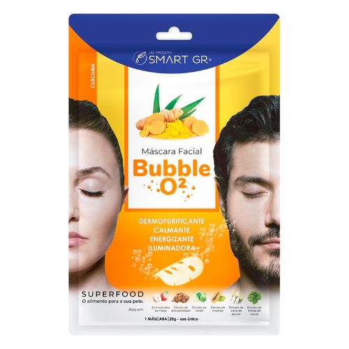 Máscara Facial Superfood Bubble O² Cúrcuma - Smart GR