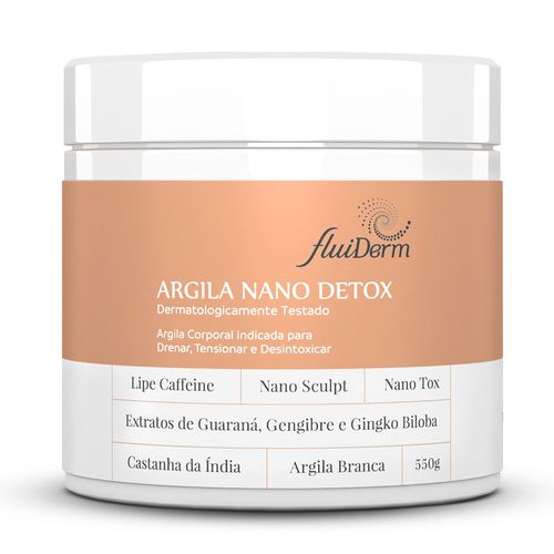 Argila Nano Detox Profissional 550g - Fluiderm