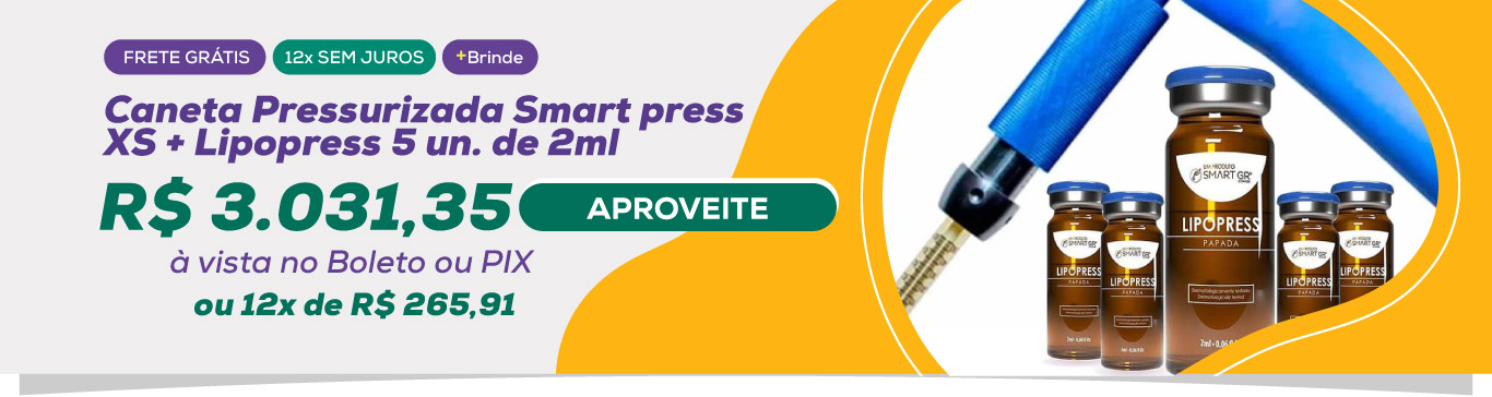 Caneta Pressurizada Smart press XS + Lipopress 2ml (5unid)